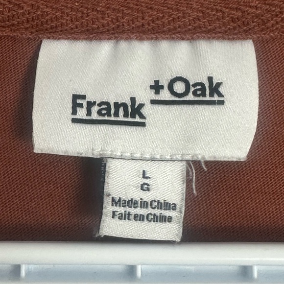 OAK Rust Cotton Pocket T-Shirt Size L Short Sleeve Casual Basic Tee - Picture 4 of 6